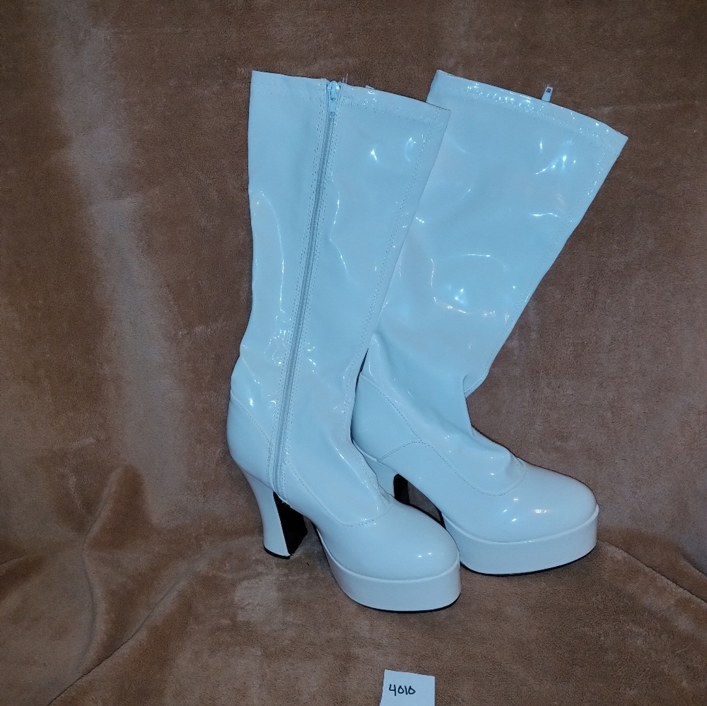 Rubies Costumes White Platform GoGo Boots #4010